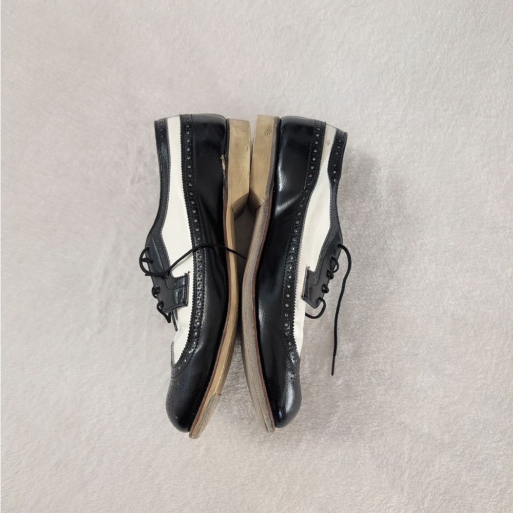 Hyde Vintage Black & White Wingtaill Bowling Oxfords Shoes - Size 8 - Picture 12 of 13